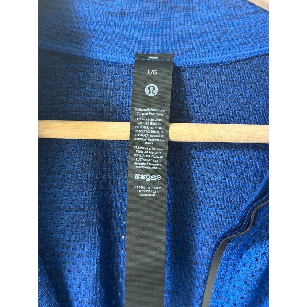 Lululemon Tampa Bay Lightning NHL Metal Vent Tech 1/4 Zip Pullover Blue Adult L - Picture 5 of 14